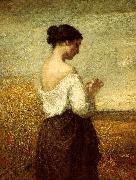 William Morris Hunt Peasant Girl oil
